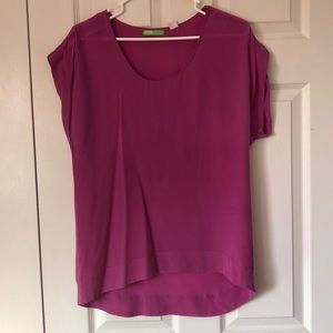 BDG W’s M 100% silk pink/purple SS top